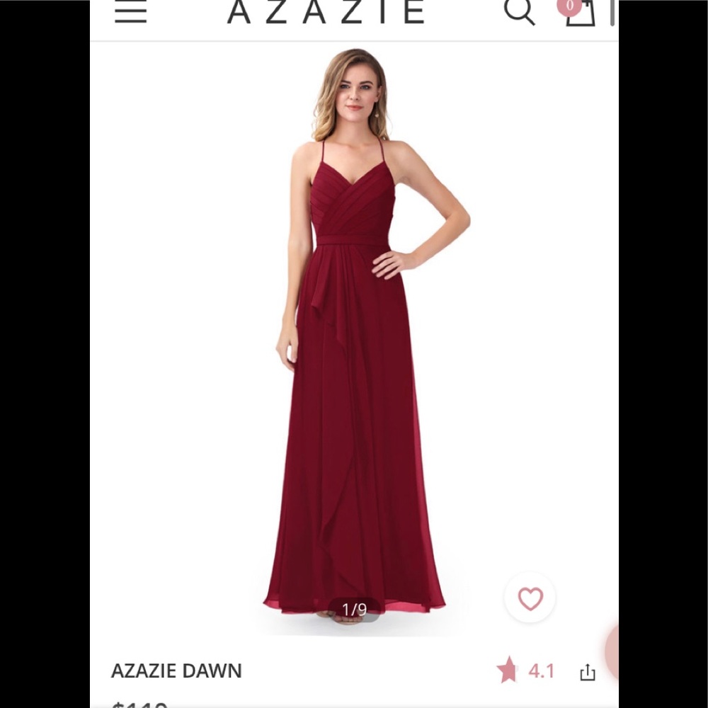 Azazie “Dawn” Bridesmaids Dress Burgandy